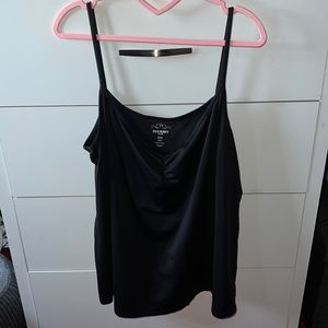 Plus size blank seamless layering satin tank
